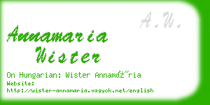 annamaria wister business card